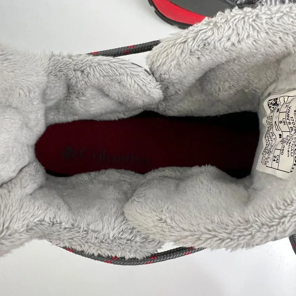 Columbia Loveland Shorty Omni-Heat Snow  Boots‎ in a grey w/red Size 7 M